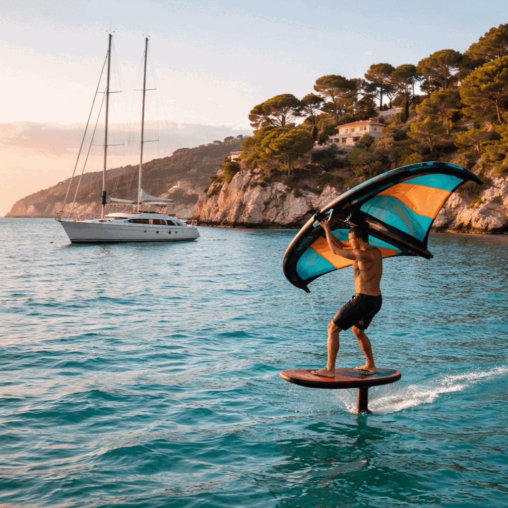 Wingfoil novi trend na vodi 2026 in zakaj ga luksuzne marine že jemljejo resno